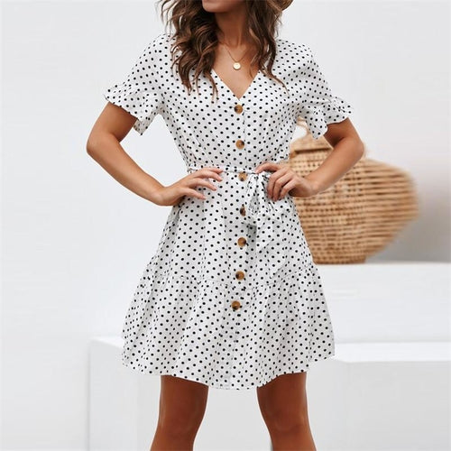 Summer Dress Women Sexy V Neck ...